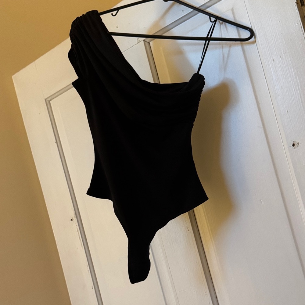 H&M Black One-Shoulder Bodysuit